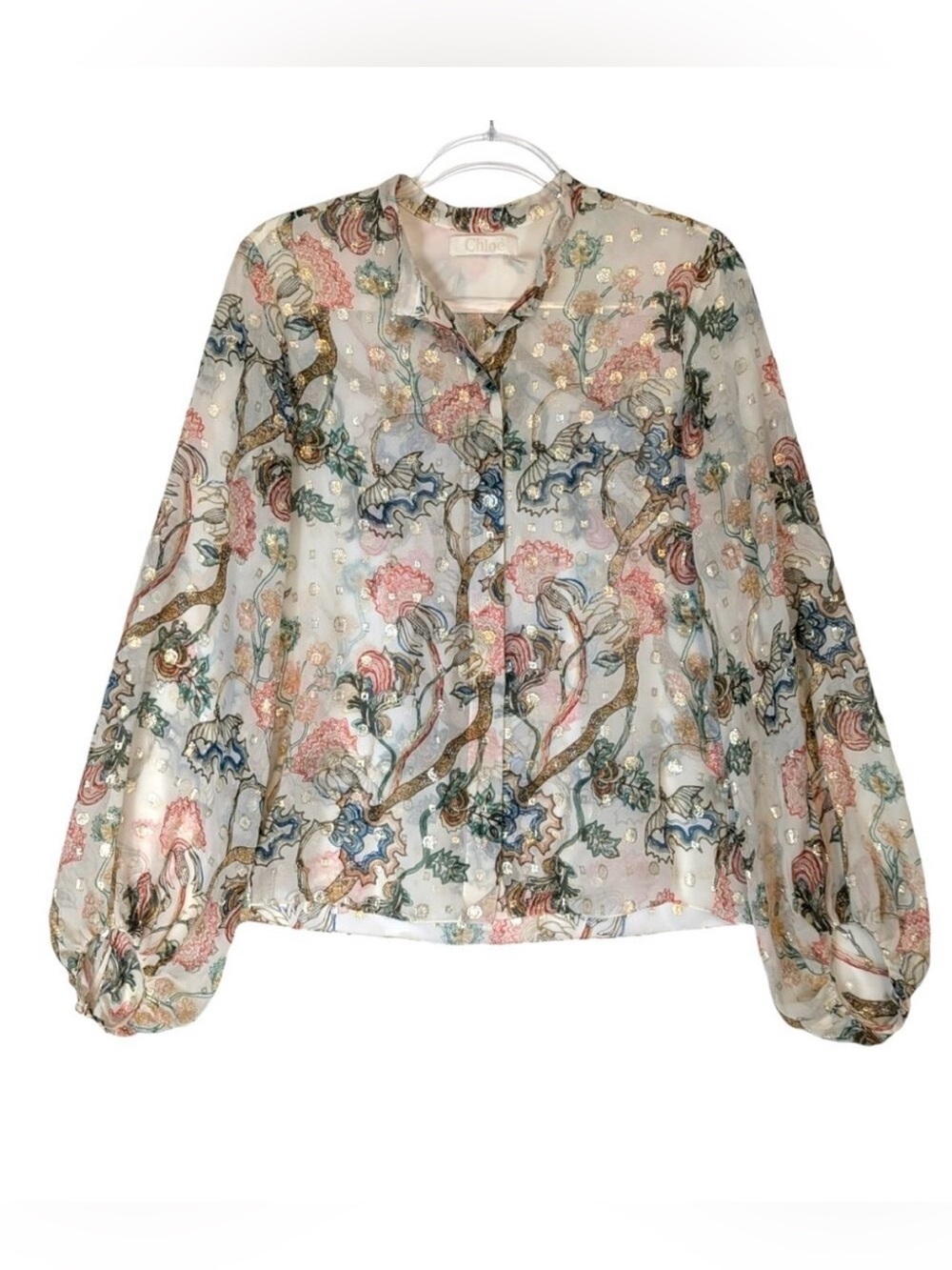 Chloe Floral Silk Blouse